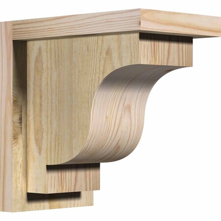 Ekena Millwork Newport Rough Sawn Corbel w/Backplate, Douglas Fir, 6"W x 10"D x 10"H COR06X10X10NEW01RDF